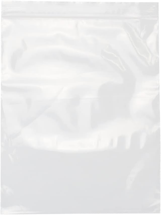 9" X 12" (100 Bags) 2 Mil Clear Reclosable Zip Plastic Poly Bags with Resealable Lock Seal Zipper