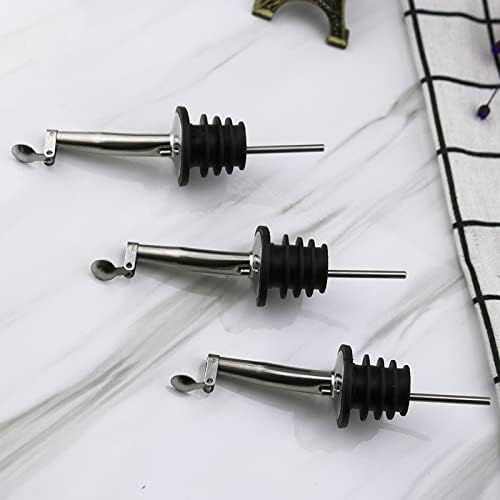 2 Pack Oil Spout with Flip Top, Olive Oil Dispenser Spout,Liquor Bottle Pourer Spouts for About 3/4" Bottle Mouth