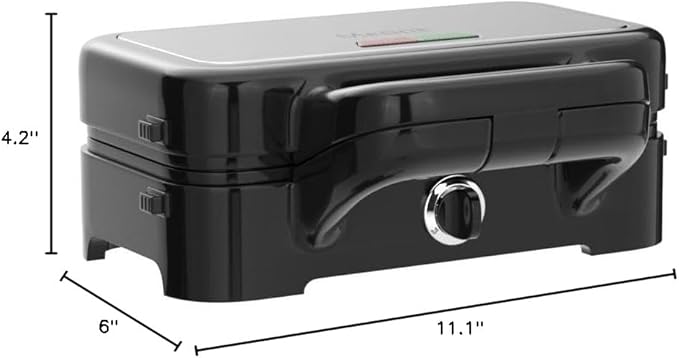 Waffle Makers, 3-in-1 Waffle Iron Panini Press Sandwich Maker with Removable Plates, 5-gears Temperature Control Non Stick Coating Cool Touch Handle Anti-skid Feet for Breakfast 1200W 120V