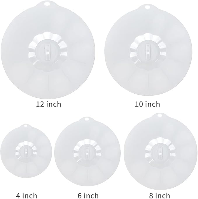 Silicone Lids for Food Storage - Silicone Bowl Covers Silicone Pot Lids BPA Free Silicone Suction Lids Silicone Microwave Cover Silicone Pot Covers for Cups Bowls Pots Pans Oven Fridge