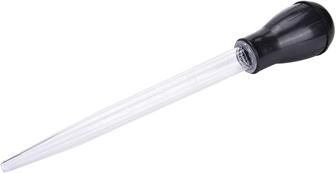 2 Pcs 11-Inch Turkey Baster with Silicone Bulb, Clear, Ideal for Roasting Juices, Butter Drippings, Glazes