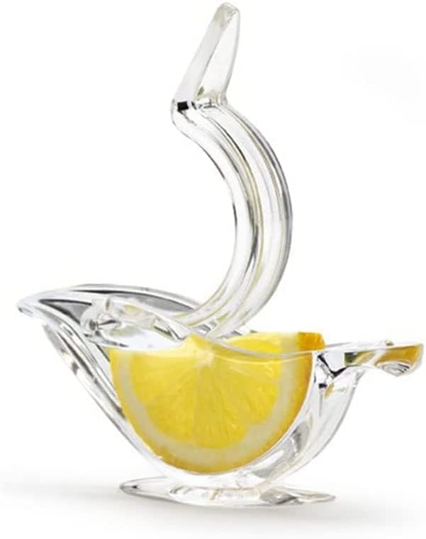 New Acrylic Manual Lemon Slice Squeezer, Portable Transparent Fruit Juicer, Elegance Bird Shape, Hand Juicer for Orange Lemon Lime Pomegranate (4Pcs) (4Pcs)
