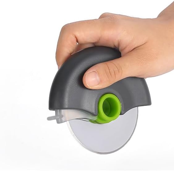 Pizza Cutter Wheel with Protective Blade Cover, 4Pcs Ergonomic Pizza Slicer, Classic Pizza Wheel for Cutting Through Crusts, Pies and More, Dishwasher Safe, Stainless Steel Pizza Cutter