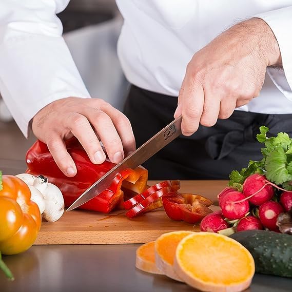 imarku Chef Knife - 8 Inch Pro Kitchen Knife, High Carbon Stainless Steel Japanese Knife, Chef's Knives with Ergonomic Handle, Ultra Sharp Knife, Gifts for Men and women (Blue Handle)