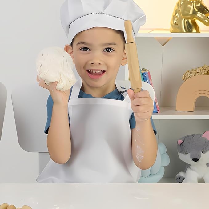 Premium Mini Rolling Pins, 8-Inch, 6-Pack – Splinter-Free, Non-Stick Hardwood for Joyful Kids’ Baking, Sensory Crafts, Play-Doh, Clay, Therapeutic Fine Motor Skill Play for Creative Young Bakers