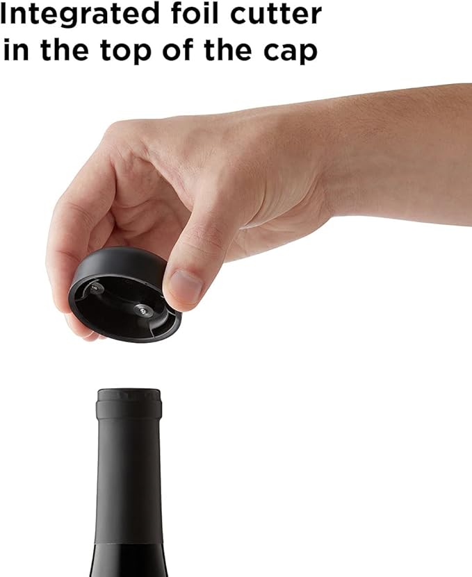 Rabbit Automatic Electric Corkscrew - Hands-Free Wine Opener with Integrated Foil Cutter, Rechargeable Cordless Electric Bottle Opener for All Cork Types - Barware Essential & Kitchen Tools