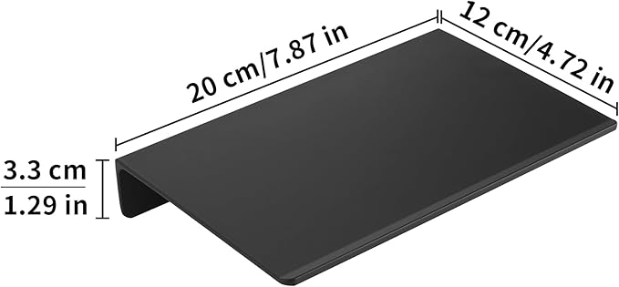 JOOM Metal Wall Floating Shelf - Metal Wall Shelf, Floating Shelf, Bathroom Shelf, Display Shelves for Storage (Black, 8 Inch)