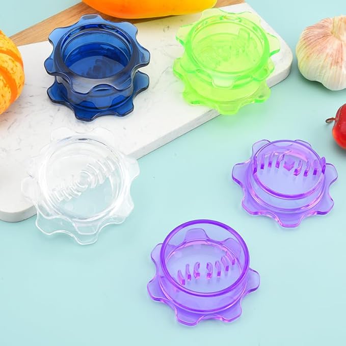 2025 New Garlic Twister,Garlic Press,Garlic Peeler,Ginger Grater,Mini Garlic Mincer (Clear)