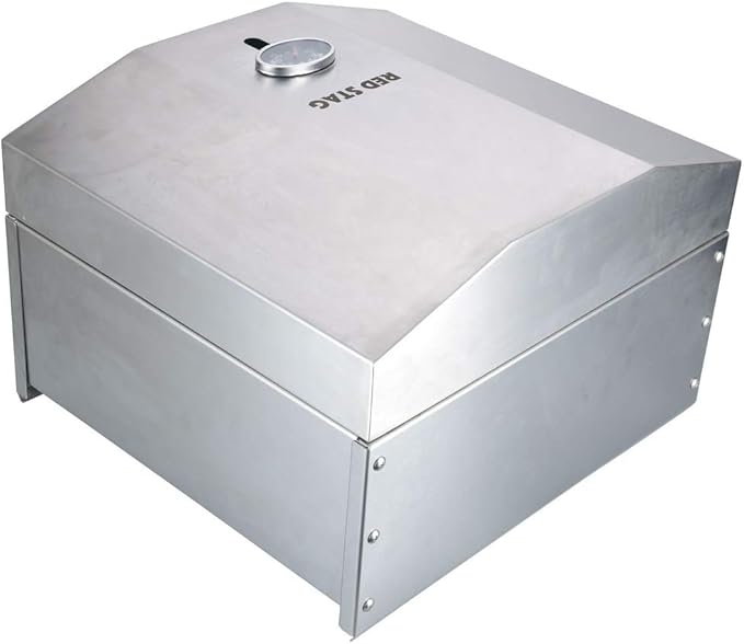 Red Stag Pellet Grill Pizza Oven Attachment Stainless Steel Outdoor Pizza Oven with Pizza Stone Kit Accessory Set for Traeger/Pit Boss/Camp Chef/Embers Wood Pellet Smoker Grills