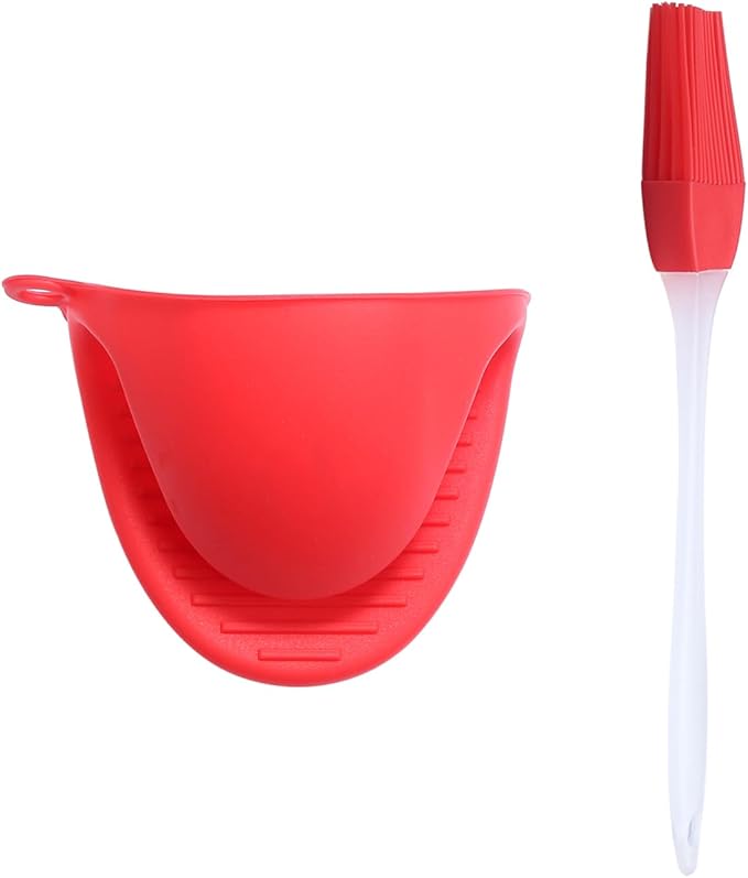 Pizza Cutter Set Stainless Steel Kitchen Gadget Set (6 PCS Set) - Includes Pizza Cutter Wheel, Chocolate & Cheese Grater, Serrated Pie & Cake Server, Garlic Press, Free Brush and Bonus Oven Mitt