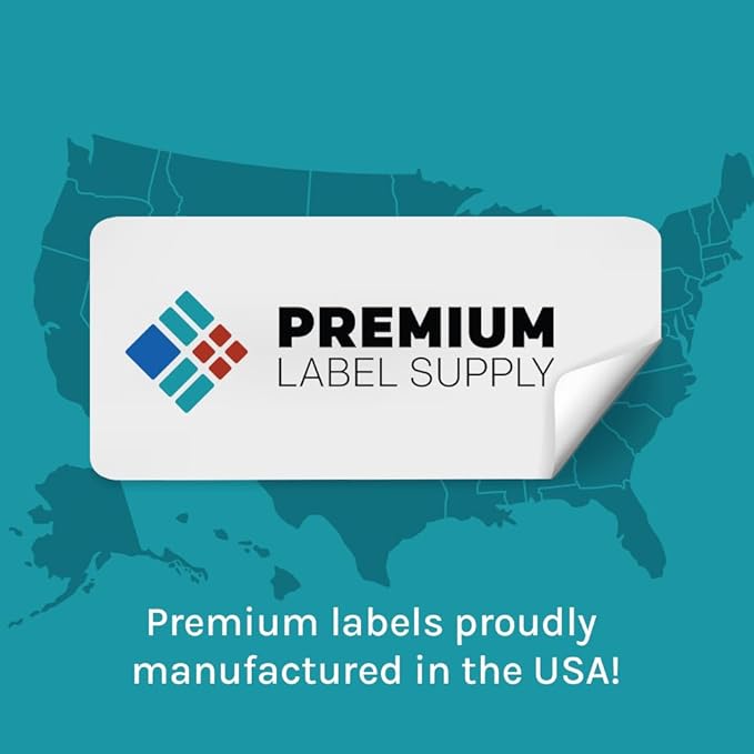 Premium Label Supply Glossy White Sticker Labels – 3.5" x 5" – (4 per Sheet) (Glossy White for Laser Only, 400 Labels)
