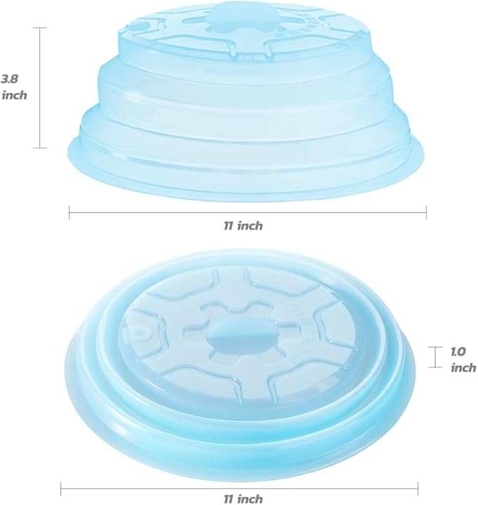 Food Cover for Microwave Oven - Bowl Covers Microwave Splatter Cover Silicone Microwave Plate Cover Dish Covers for Microwave Oven Cooking with Microwave Mat