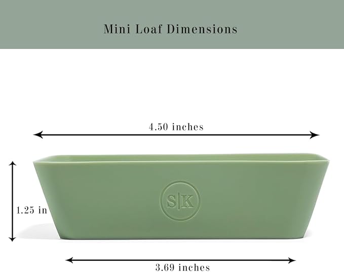 The Silicone Kitchen Silicone Individual Mini Loaf Pans - Reusable, Non-Toxic, BPA Free, Dishwasher Safe, Bento Box Accessories (12 Pack, Navy, White, Blue, Green)