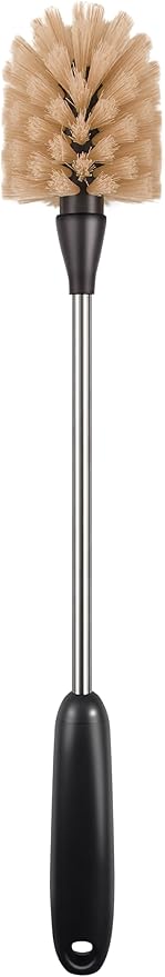 Stainless Steel Long Handle Water Bottle Brush, Flexible Scrubbing Brush for Cleaning Water Bottles, Baby Water Bottles, Glassware, Food Jars, Sports Jugs, Sobriety Jugs, 2 Pack, 15 in.