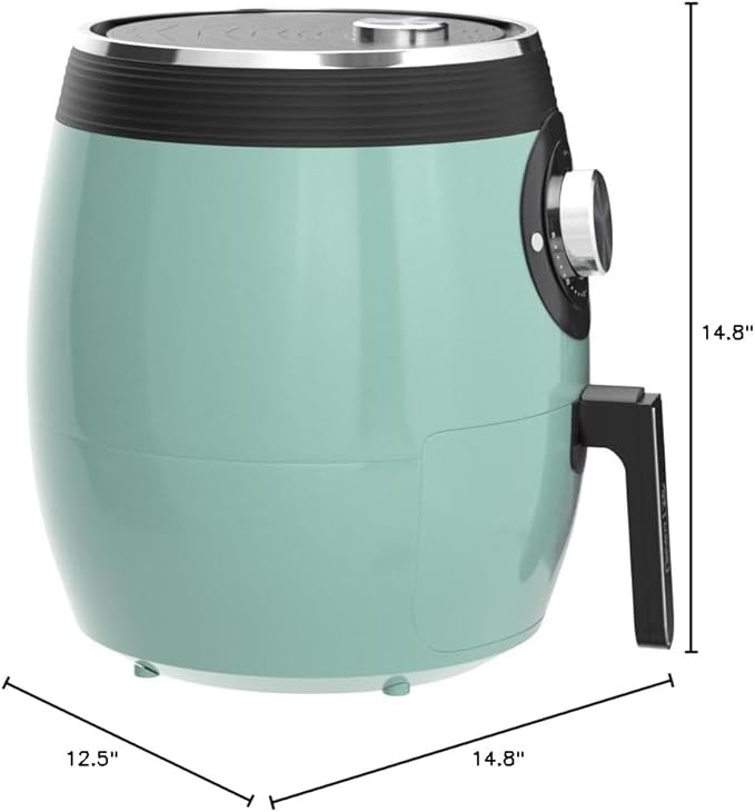 DASH Deluxe Electric Air Fryer + Oven Cooker with Temperature Control, Non-stick Fry Basket, Recipe Guide + Auto Shut Off Feature, 1700-Watt, 6 Quart - Aqua