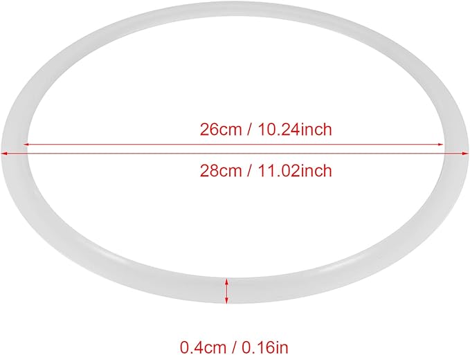 Pressure Cooker Sealing, 22/24/26/32cm Dia Clear Silicone Gasket Sealing Cookware Accessories Replacement High Temperature for Household Restaurant(Diameter 26CM)