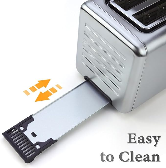 Long Slot Toaster 4 Slice, Touch Screen LED Display, 1.5โ Extra Wide Slots for Thick Bread & Bagels, Countdown Timer, Memory Function, Dual Independent Control, 6 Shade Settings, Stainless Steel