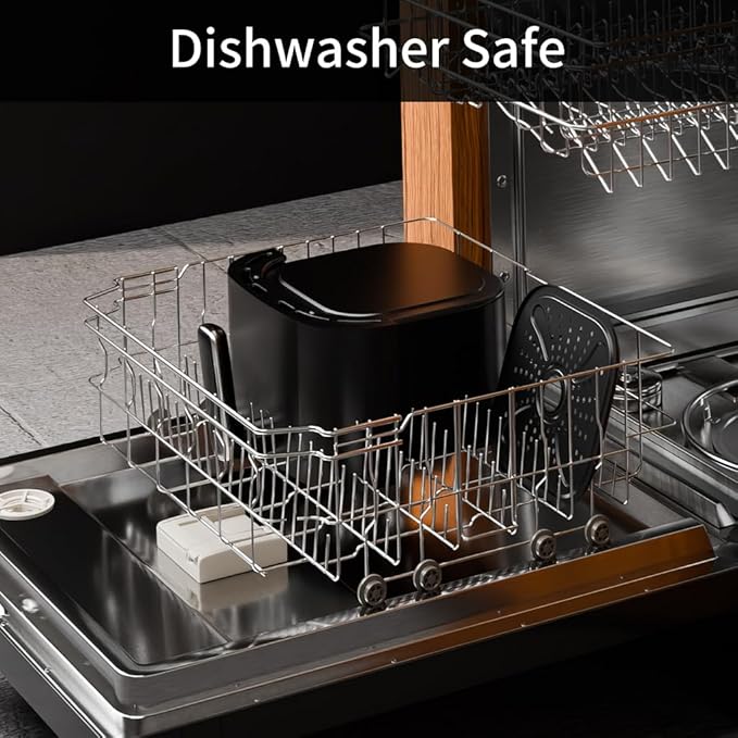 ASZ Digital Air Fryer 4.5qt with Window - Small Airfryer 8 Presets Bake Toast Broil Reheat Bacon - Black 400°F Airfryer 85% Oil Less,Nonstick Dishwasher-Safe Parts, Automatic Shutoff, Kitchen Gift