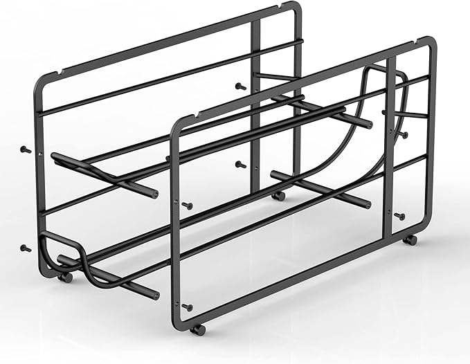 Soda Can Organizer Storage Rack, 2 Pack Stackable Beverage Soda Can Dispenser Organizer Holder for Refrigerator, Cabinet, Pantry (Black)