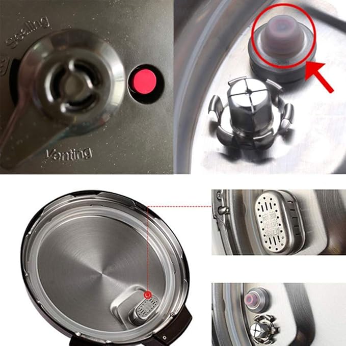 5Qt & 6Qt Pressure Cooker Accessories 3-Pack - Silicone Sealing Ring with Steam Release Valve Compatible with Instant Pot Duo, Lux, Duo Plus, Ultra, and Viva Models.