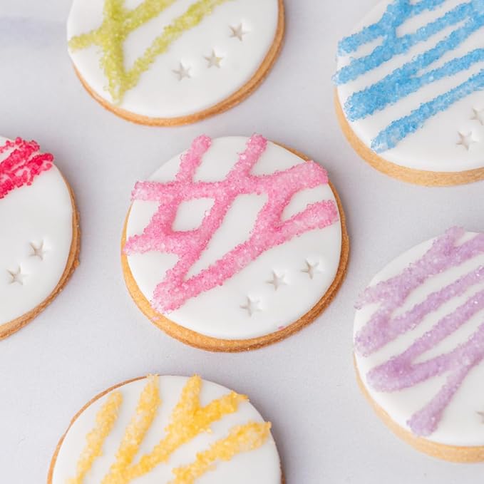 Sweets Indeed Sprinkles 6 Cell Edible Sprinkle Mix Jimmies Perfect for Cake Decorations Baking Ice Cream Cookies Cupcake Topper (Rainbow Sugar)