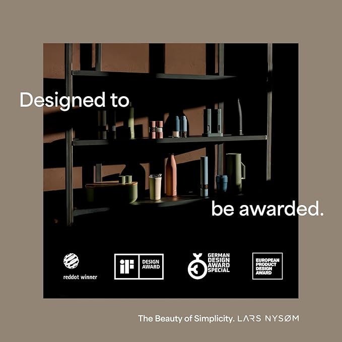 LARS NYSØM Bread Box I Metal Box with linen bag for long lasting freshness I Bread Bin with bamboo lid usable as cutting board I 14.2x7.5x5.1 In (Midnight Blue)