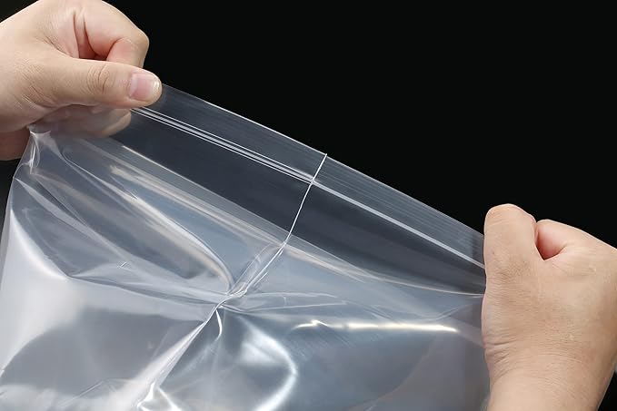 100 PCS 11"x15" Large Thick 2.4 Mil Clear Zip Seal Lock Poly Bags Reclosable Plastic Bags Clothing T-Shirts Shoes Toys Snack Zipper Bag