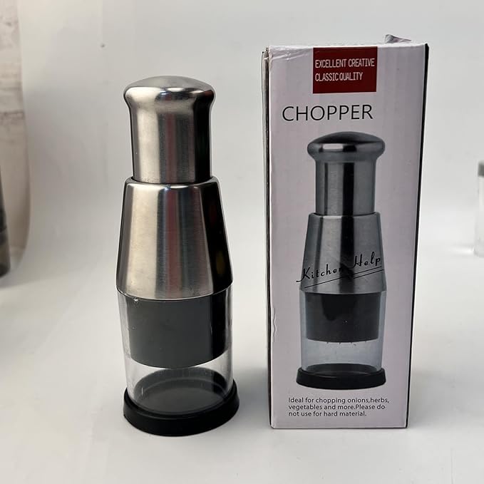 Mini Manual Food Chopper Manual Pressed Chopper,Stainless Steel Pressed Garlic Choppers Multi-functional Garlic Press,for Mincing Garlic,Peppers,Onions