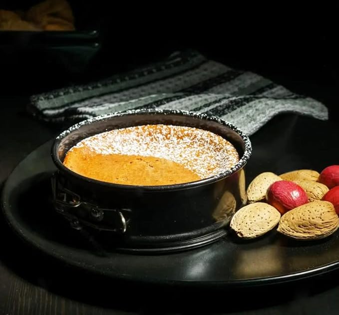 Tellshun 4 Pack Small Springform Cheesecakes Pan Tins Set 4 Inch Mini Baking Mold 4 Pieces Round Leakproof Nonstick Removable Bottom Bakeware for Pie Pizzas and Quiches Includes 50Pcs Parchment Paper