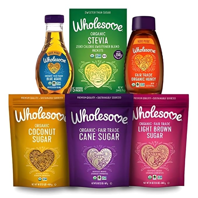 Wholesome Organic Cane Sugar, Fair Trade, Non GMO & Gluten Free, 1 Pound (Pack of 12)