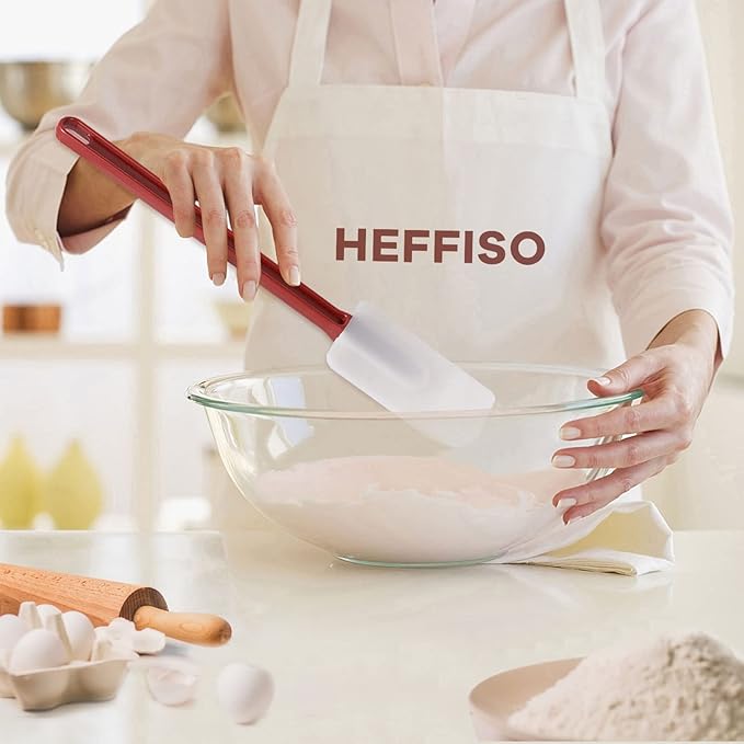 15 PCS Commercial Grade Silicone Spatulas Heat Resistant, 9.5-Inch Silicone Rubber Spatulas, Commercial Silicone Rubber Spatulas for Baking, Nonstick & BPA-Free