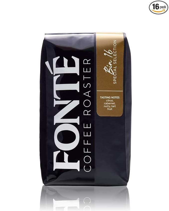 Fonte Coffee Roaster - French Press - Medium-Dark Fresh Roast - Roasted in Seattle - Single Origin - Citrus, Cabernet, Nutty, Cherry - 12 oz - Bin 16
