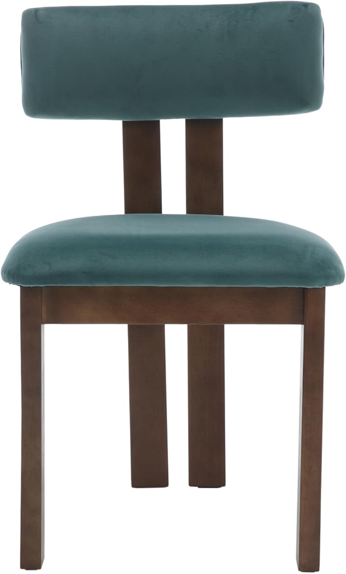chairus Dining Chairs Set of 6 Velvet Diner Chairs Modern Wood Chairs for Kitchen and Dining Room, Green