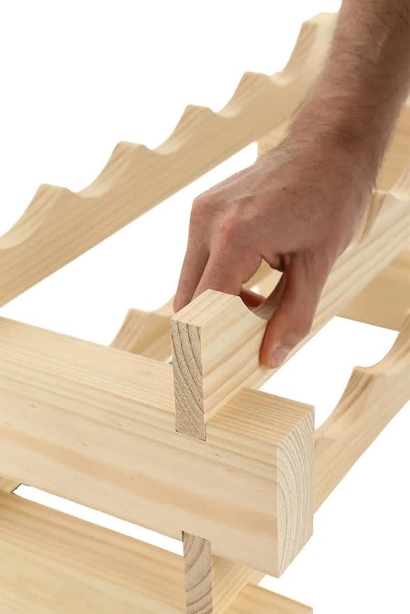 120 Bottle Wine Rack Natural Pine