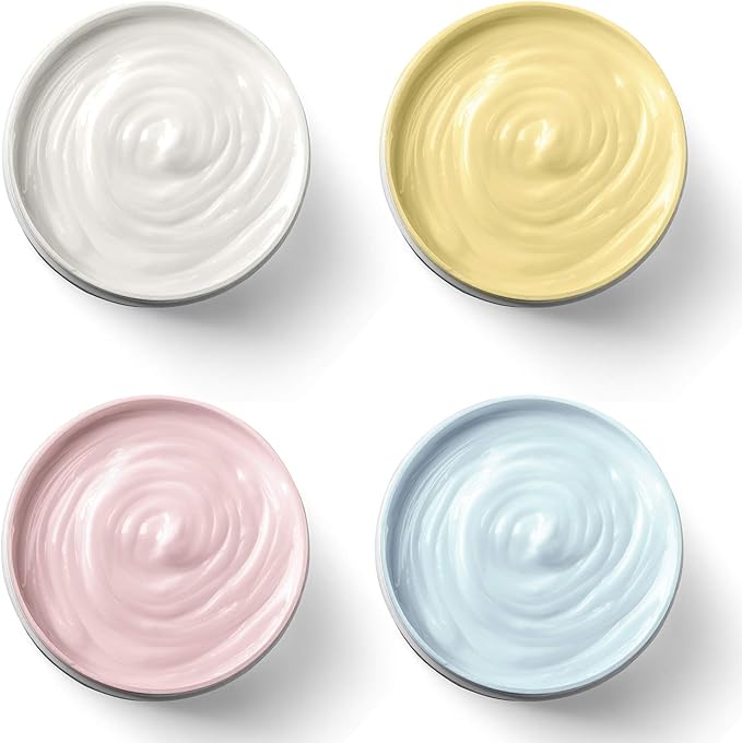 SATINIOR 6 Pack 4 oz Plastic Jars Containers with Lids Wide-mouth Refillable Leakproof Reusable Round Empty Jars for Travel Cosmetic Dry Food Spice Candy Cookie Home Kitchen Organizing (Clear)