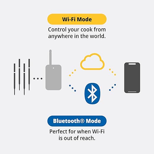 RFX | Smart Wireless Meat Thermometer | Wi-Fi & Radio Frequency | Stronger Signal Than Bluetooth | Meat Probe for Use in Smoker, Grill, BBQ, Oven - 6-Probe Kit