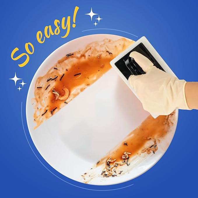 Skylarlife Scouring Pad Brush Cleaning Scrub with Handle Abrasive Pad for Grout Tile Shower and Sink Cleaning, Scrubbing Floor and Tile Boat Polishing Refinishing Bathroom Kitchen Heavy Duty (1-Pack)