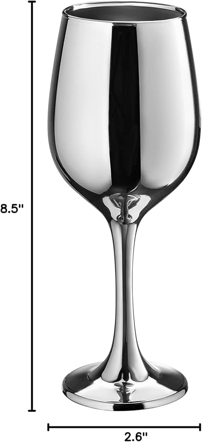 Vikko Décor Wine Glasses,14 Oz Fancy Wine Glass With Stem For Red And White Wine, Thick And Durable Wine Glass, Dishwasher Safe, Great For Wine Tasting, Set Of 6