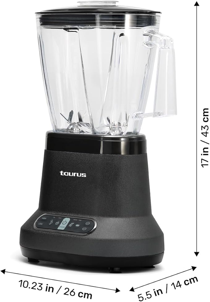 High-Performance Countertop Blender – 1500W Professional Power, 8 Presets, 64oz Tritan Jar, Self-Cleaning, Smoothie & Hot Soup Maker for Home & Kitchen, Blaze by Taurus