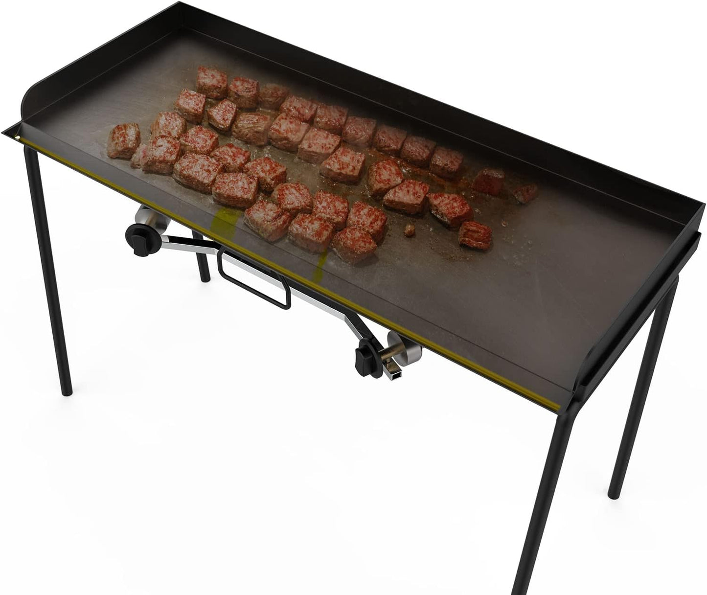 Griddle for Camp Chef 14" 2-Burner Stove Cooking Systems, Professional Carbon Steel Flat Top Griddle with Carry Bag for Camp Chef Outdoor Cooking Equipment, 14 x 32 Inch, Black