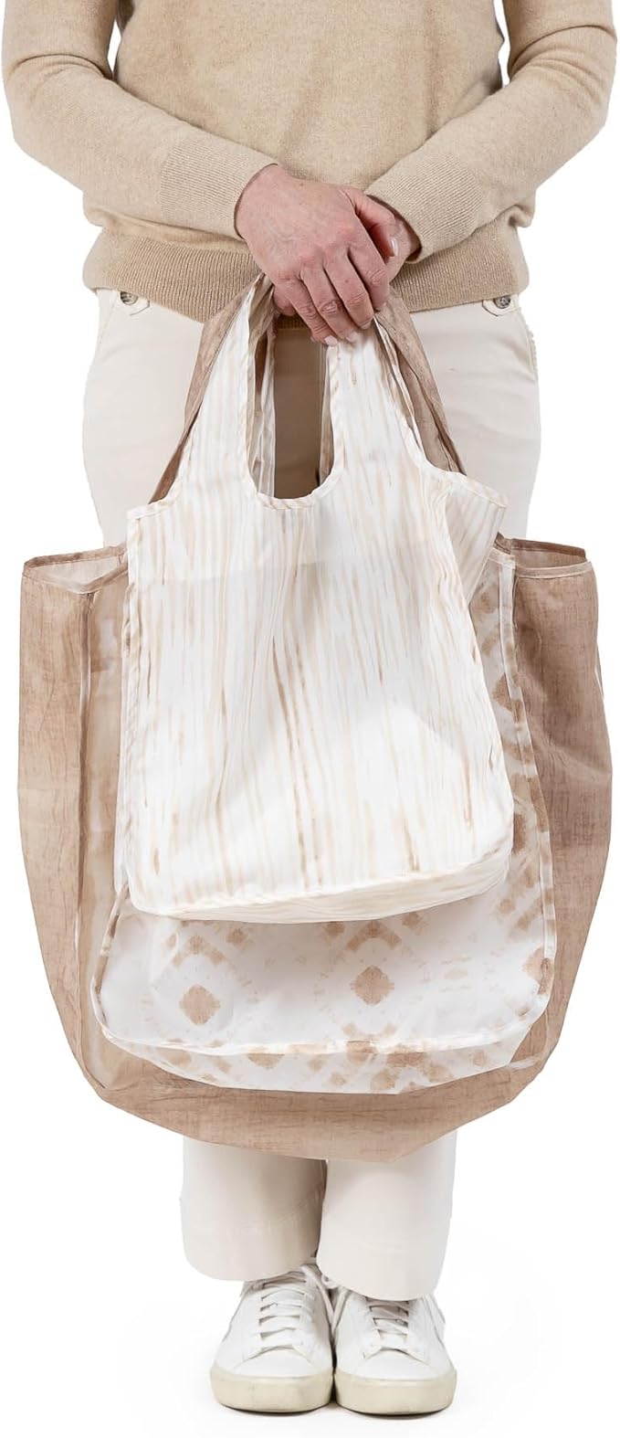 Reusable Grocery Bag - Stylish Shopping Bag for Groceries - Foldable Tote Bag - Medium Size