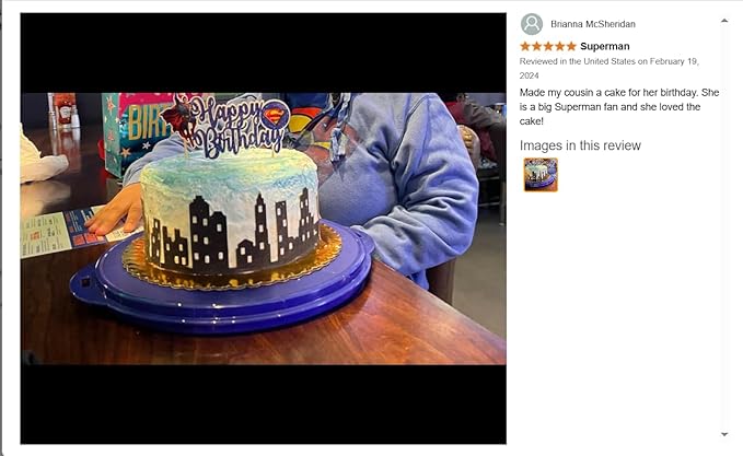 Suprmn Happy Birthday Cake Topper - Birthday Decoration.