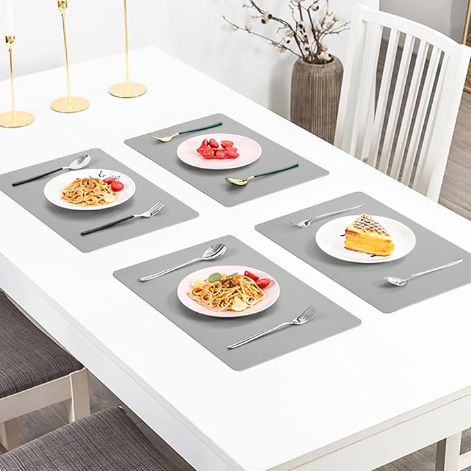 Silicone Mat Heat Resistant Mats for Countertop, Multipurpose Large Silicone Mats for Crafts Kitchen Workbench Size 48x24 inches Thick 2mm,Rolled Package,Grey