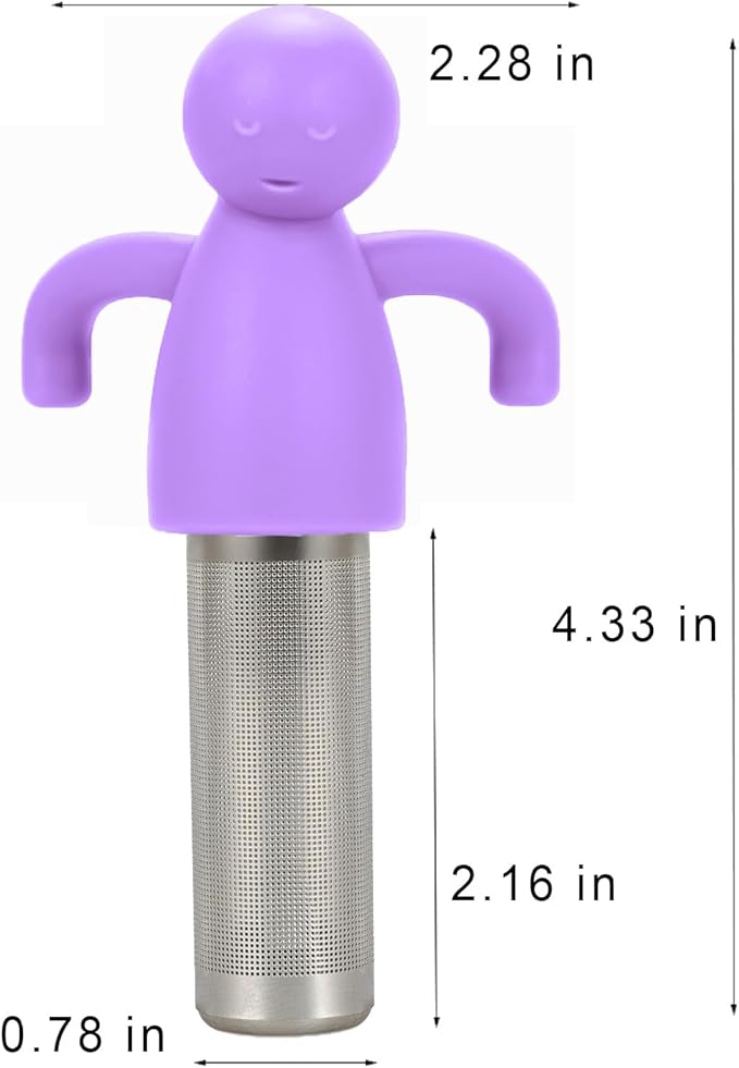 Leden Loose Leaf Tea Steeper Cute Tea Infuser for Girl Kids Extra Fine Mesh Tea Ball Stainless Steel Tea Filter for Cup Mug Pot Purple