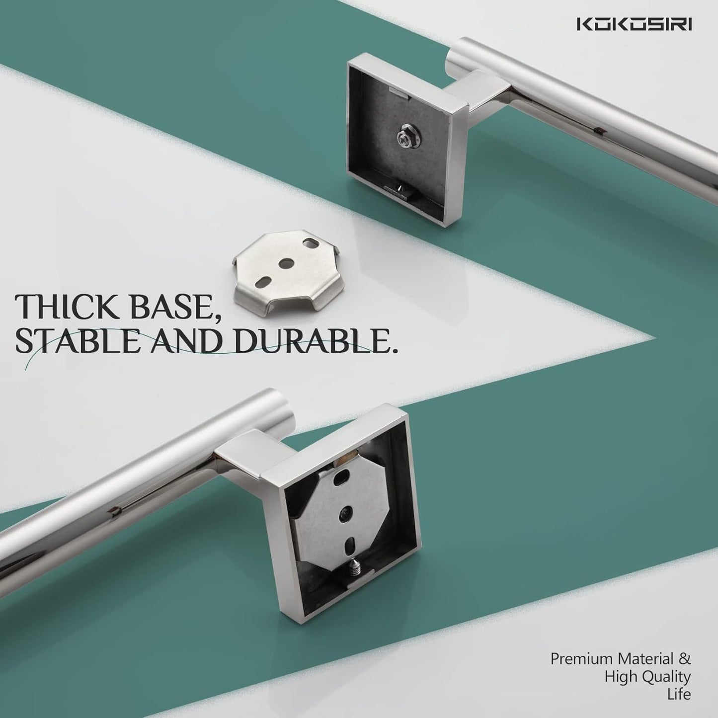 KOKOSIRI 32'' Towel Bar Bathroom Towel Holder for Bath Kitchen Toilet 32 Inch Necklace Holder Chrome Stainless Steel B4005CH-L32