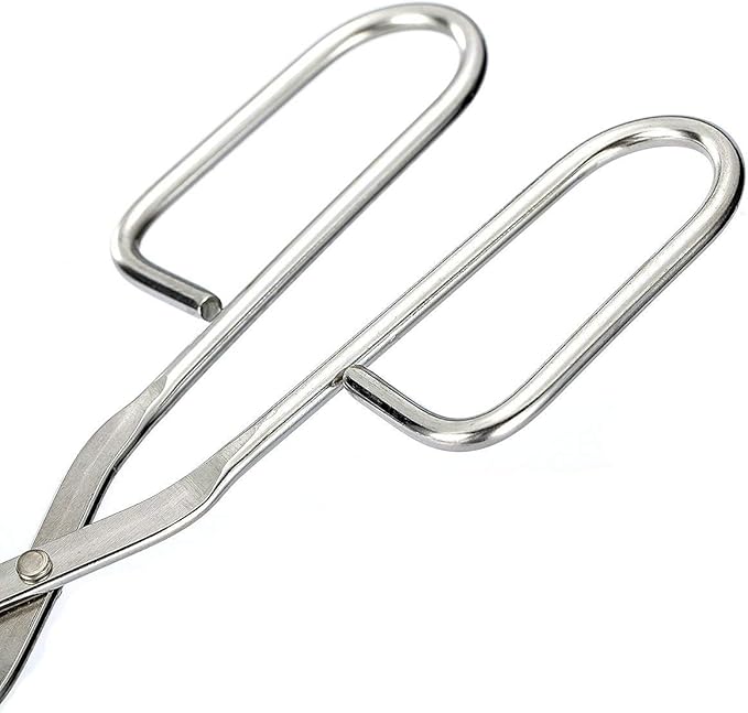 11-Inch Heavy Duty Stainless Steel Kitchen Tongs - Comfortable Ergonomic Grip, Scissor Design, Heat Resistant for BBQ and Cooking