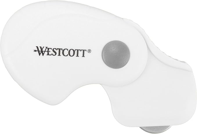 Westcott Titanium-Bonded Minis for Crafts and Sewing, Including Scissors for Fabric and Paper and Rotary Cutter, 2-Piece Set