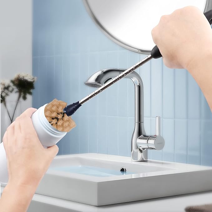 Stainless Steel Long Handle Water Bottle Brush, Flexible Scrubbing Brush for Cleaning Water Bottles, Baby Water Bottles, Glassware, Food Jars, Sports Jugs, Sobriety Jugs, 15 in.