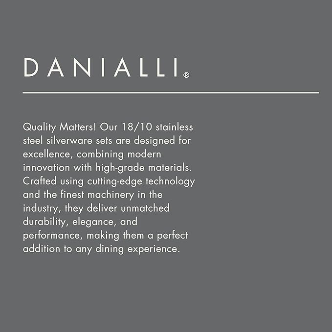 Hammered Silverware Set | Premium 18/10 Stainless Steel Flatware Service for 16 | Heavy-Duty & Dishwasher Safe | Built to Last (80-Piece, Fidenza Hammered)