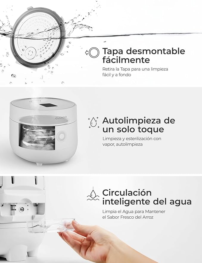 CUCKOO CR-0675FW 6-Cup (Uncooked) / 12-Cup (Cooked) Micom Rice Cooker with Nonstick Inner Pot, 13 Menu Modes, LCD Display, Fuzzy Logic Tech, Auto Clean (White)